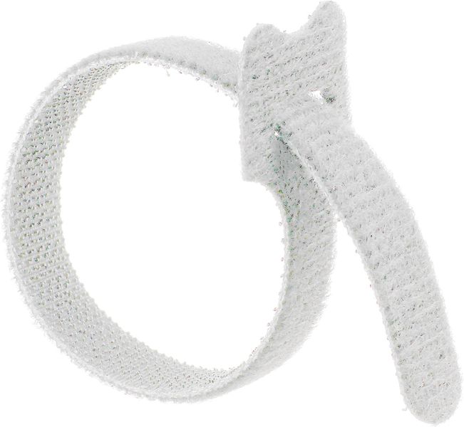RUWAG Magic Reusable Velcro Cable Ties White ( Pack of 10 )