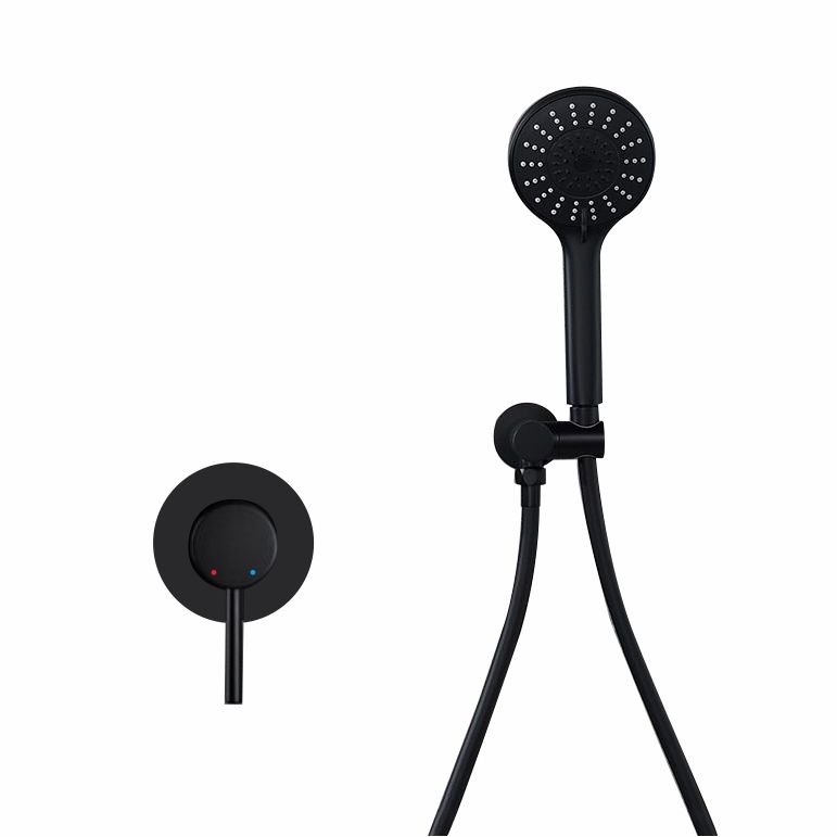 Bathtub Black hand shower with holder & hose and shower mixer A811B-B set