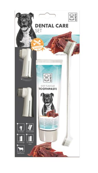 M-Pets Dental Care Set for Dogs - Beef Flavour