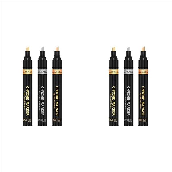 3 Colors Permanent Metallic Markers 2-3Mm Larger Application Area