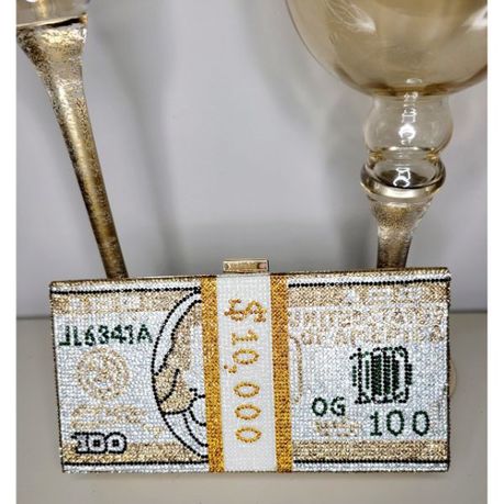 Rhinestone money online bag