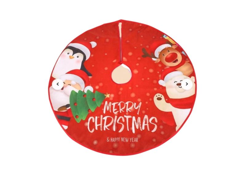 Cartoon Graphic Christmas Tree Skirt