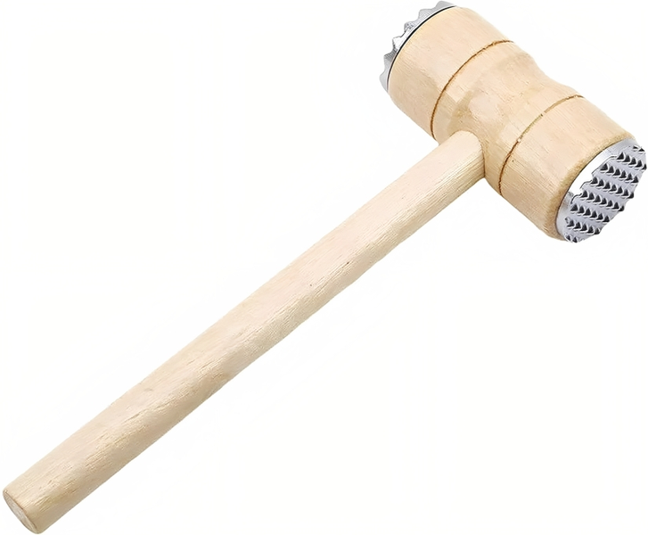 Double Durable Sided Stainless Steel Wooden Meat Hummer