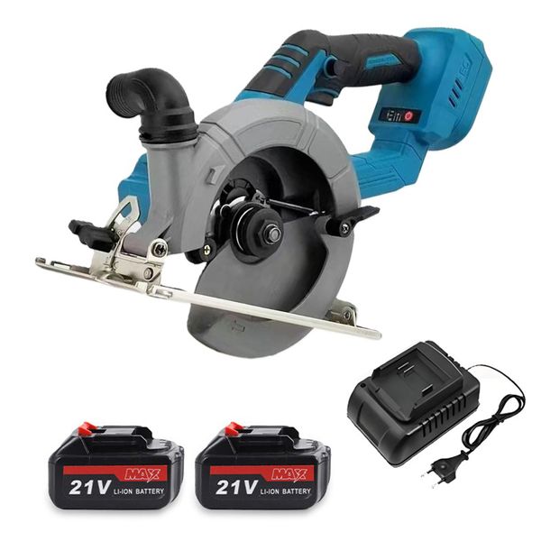 21V Cordless Circular Saw 150mm with Dust Port, 2 Batteries &amp; Charger