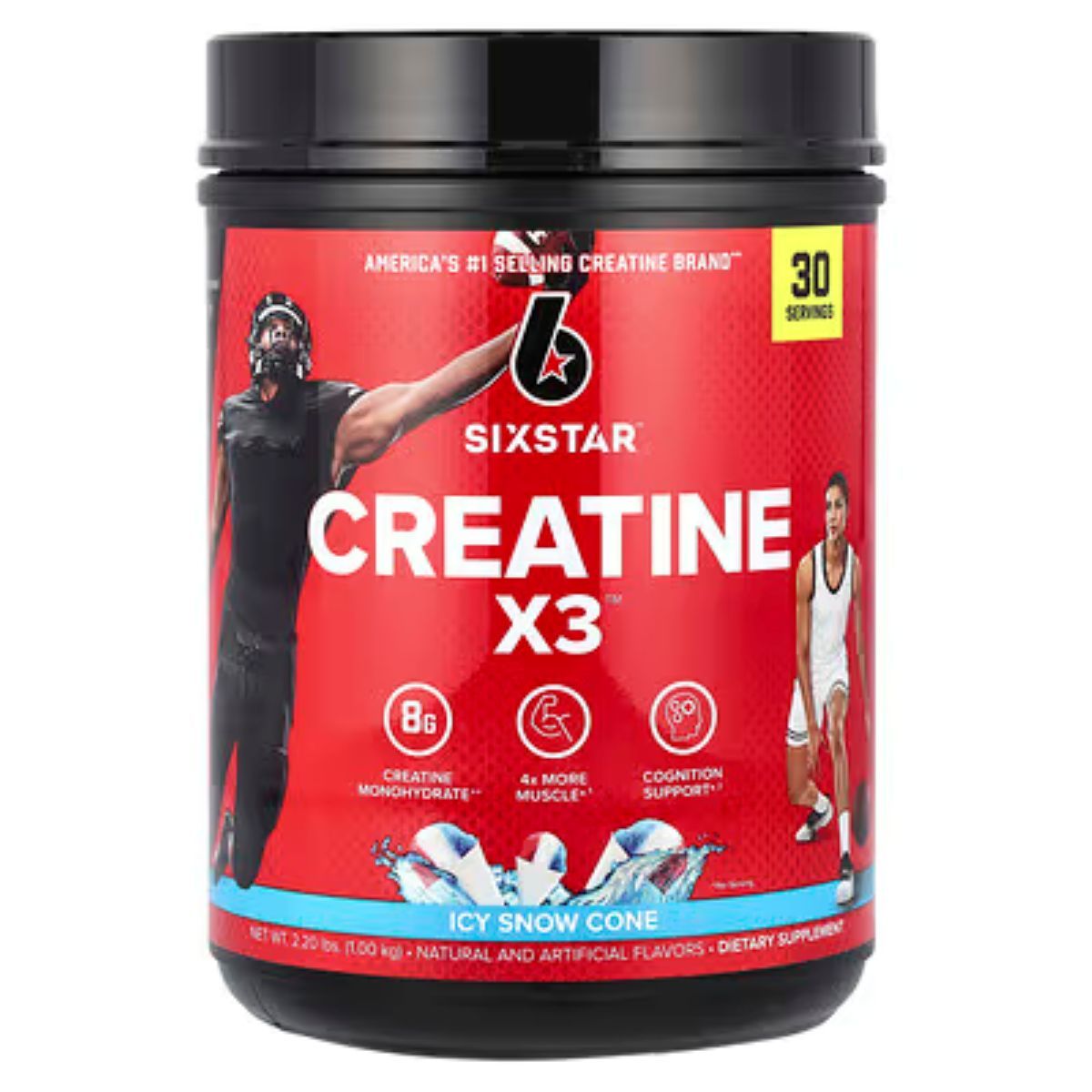 Six Star Creatine X3, Icy Snow Cone - 2.2 lbs (1 kg)