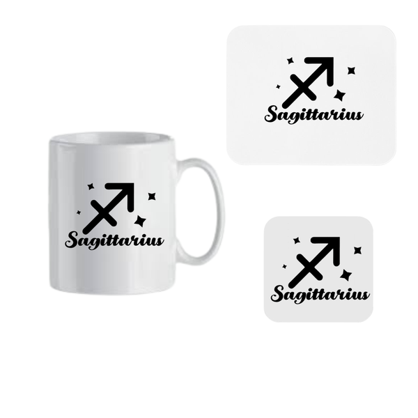 Mug, Coaster and Mouse Pad Combo -Sagittarius