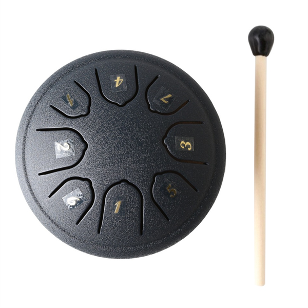 Steel Tongue Drum 8 Notes 4.5 Inch Chakra Tank Drum Purple