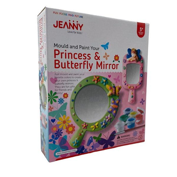 Mould &amp; Paint Princess &amp; Butterfly Mirror Art &amp; Craft Set For Kids Jeanny