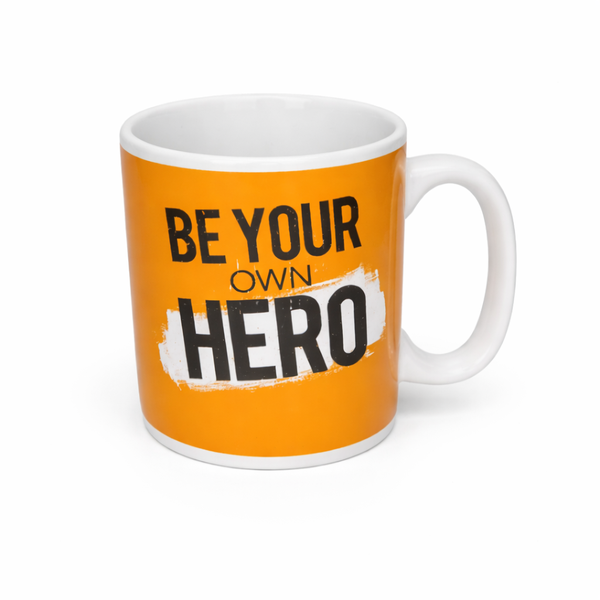 1 x Be Your Own Hero Motivational Ceramic Coffee Mug