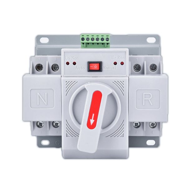 2 Pole 63A Automatic Transfer Dual Power Switch Changeover Converter Toggle