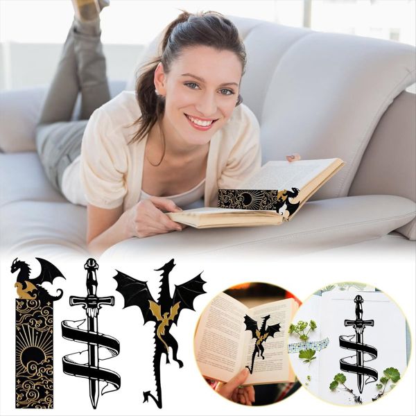 Dragon Bookmarks for Men Book Accessories for Reading Lovers