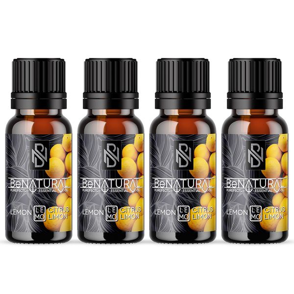 Lemon - Organic Essential Oil - 4x 10ml