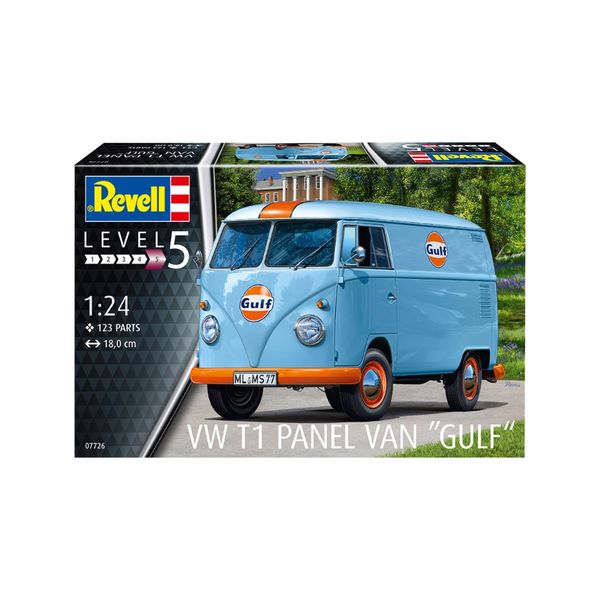 Revell-1/24-VW T1 Panel Van "GULF"-Plastic Model Kit