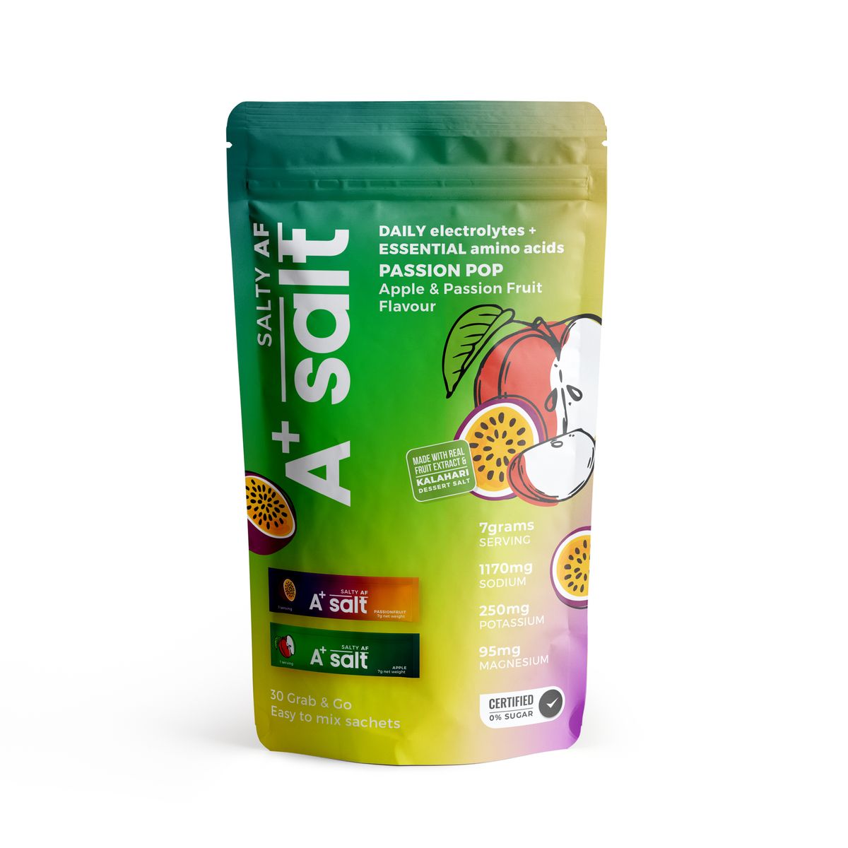 Primal Wellness-A+SALT - Electrolytes with Amino Acids- Passion Pop