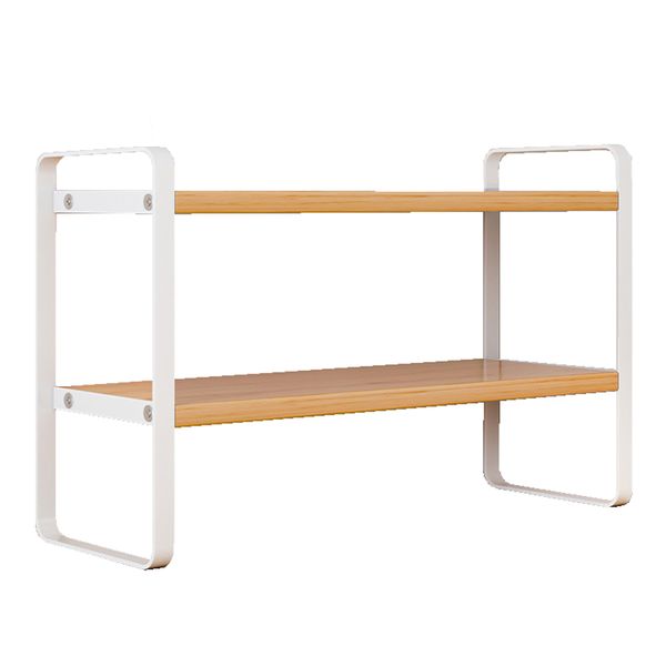 40x20x36cm Multi-Purpose Desktop Organizer Shelf For Home Office - Brown