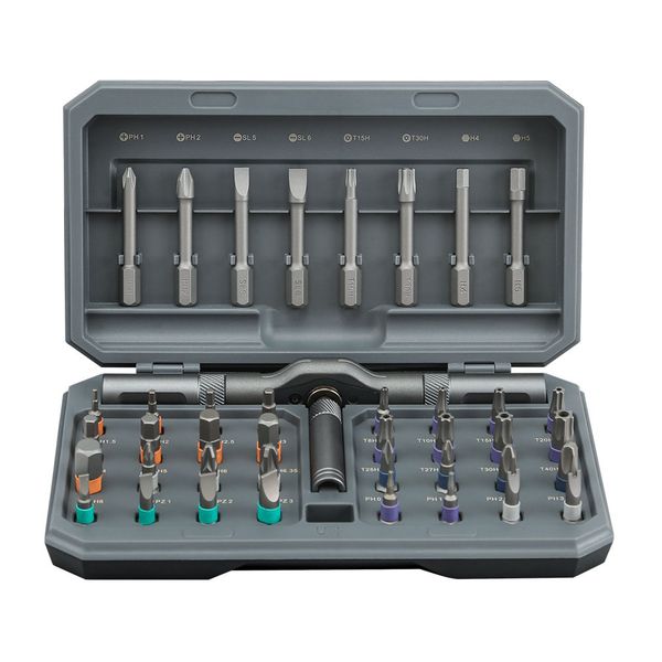 42 in 1 Magnetic Screwdriver Set,DIY Ratchet Handle Detachable Versatile