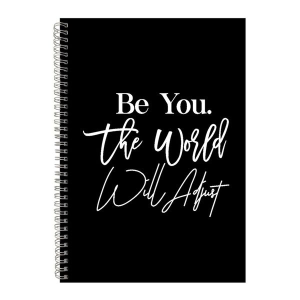 Adjust A4 Notebook Spiral Lined Motivational Saying Graphic Notepad Gift169