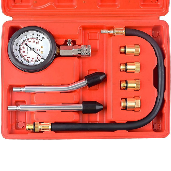 Engine Cylinder Leak Down Tester Kit Compression Leakage Gauge Set