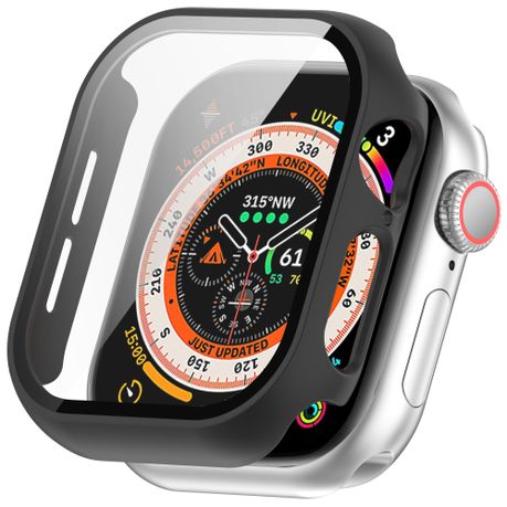 Black Hard Case/Cover for Apple watch 10 46mm with inbuilt screen protector Image