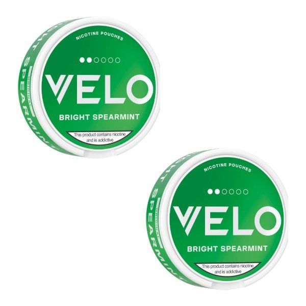 Velo Mini Nicotine Pouches - Bright Spearmint 6mg - 2 pack (30 Pouches