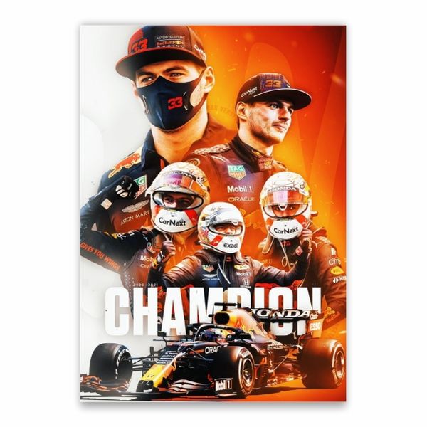 Max Verstappen Champion Collage Poster - A1