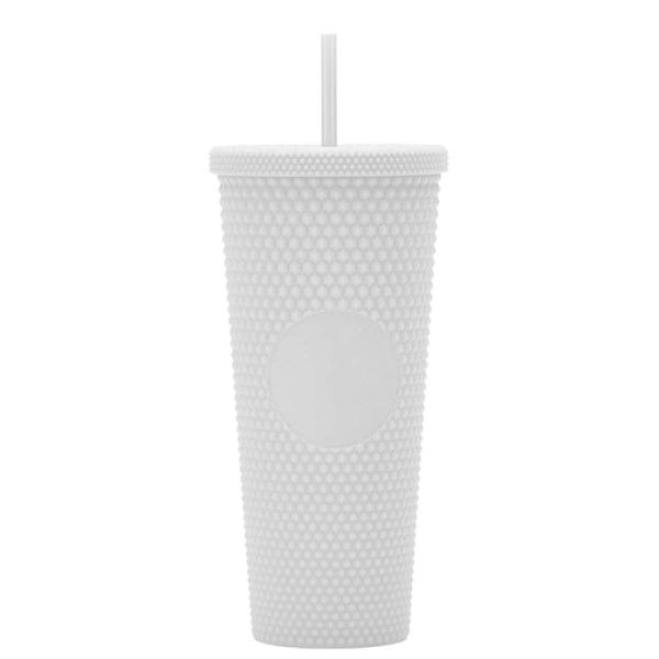 Plastic Double Wall Travel Tumbler - White
