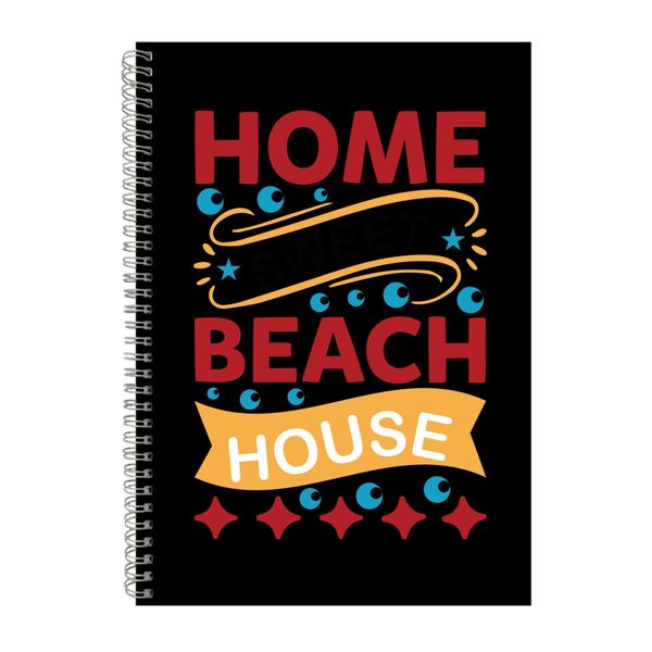 Home Sweet Beach House Notebook Summer Gift Idea A4 Notepad 150