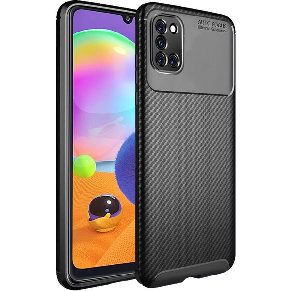 Tekron Premium Shock Resistant Slim TPU Carbon Case for Samsung Galaxy A31