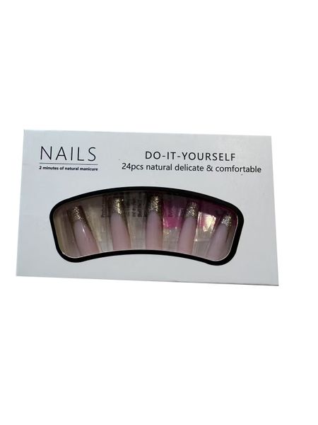 BZ1212Handmade Press-on Nails Small Size &amp; Color All-in One- 24Piece