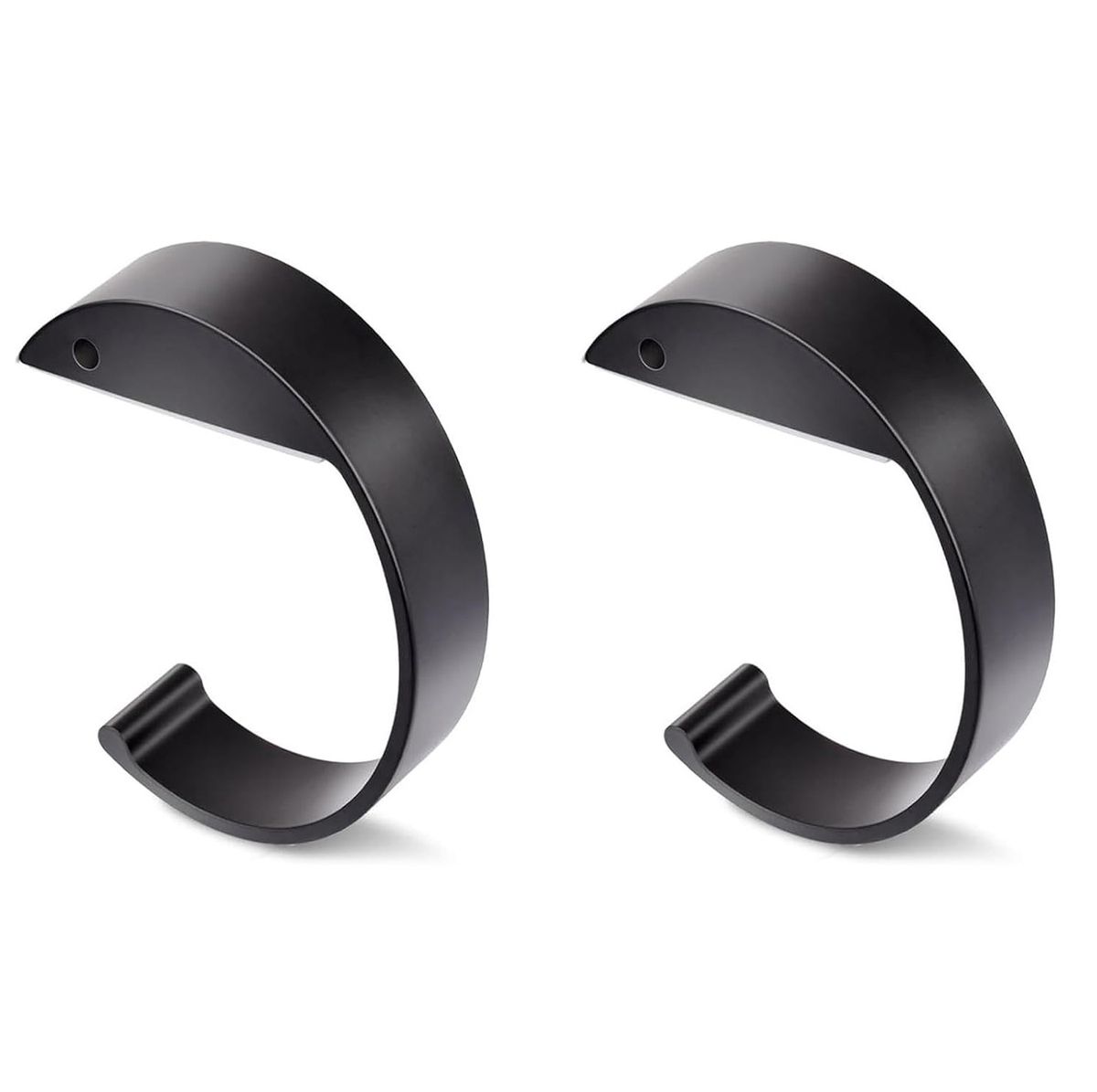 2PCS C Shape Purse Hook, Desk Hook for Table Handbag Hanger - Black