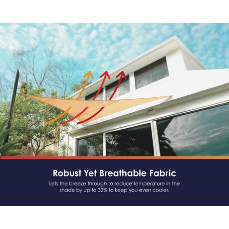 Kalahari Extreme Square Shade Sail 5.4×5.4m | Shop Today. Get it