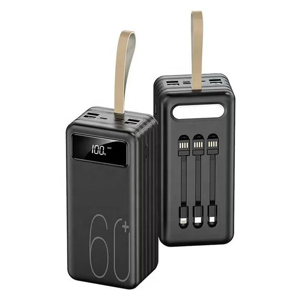 Power Bank 60000 mAh High Capacity Battery 4 Output USB fast charging