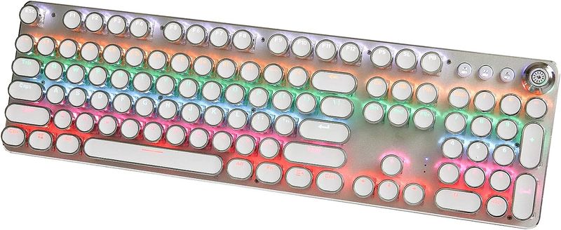 Punk Backlit wired GAMING Keyboard white