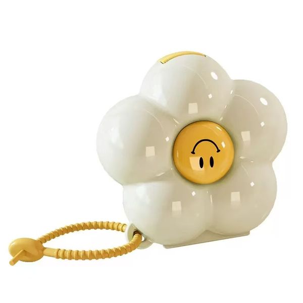 Cute Flower Smiling Face Portable Medicine Box With Compartmentalized