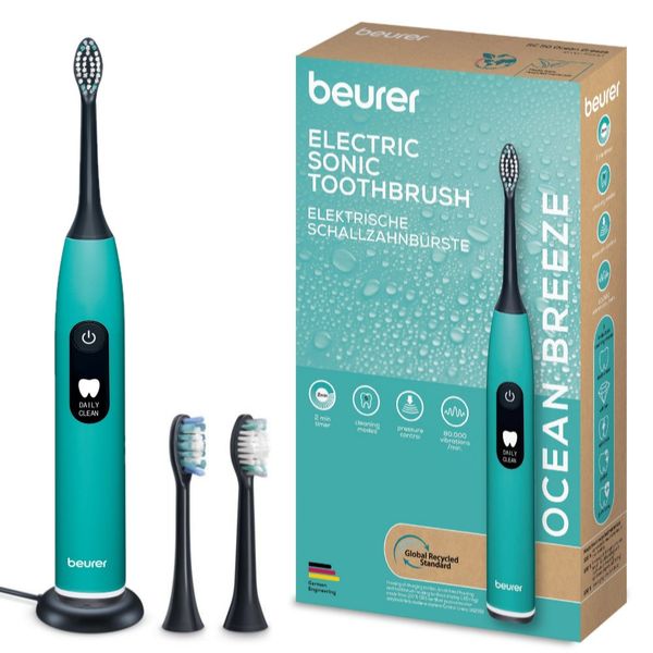 Beurer Electric Toothbrush: Advanced Sonic Clean. Eco-Friendly SC 50 Blue