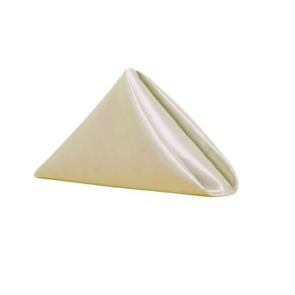 Ivory Satin Napkin - 35cm - Set of 10