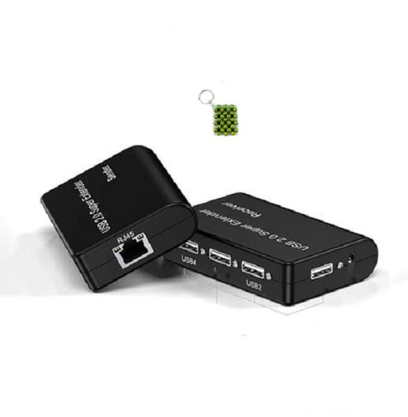 USB 2.0 4 Port Super Network Extender 100M + Key Holder