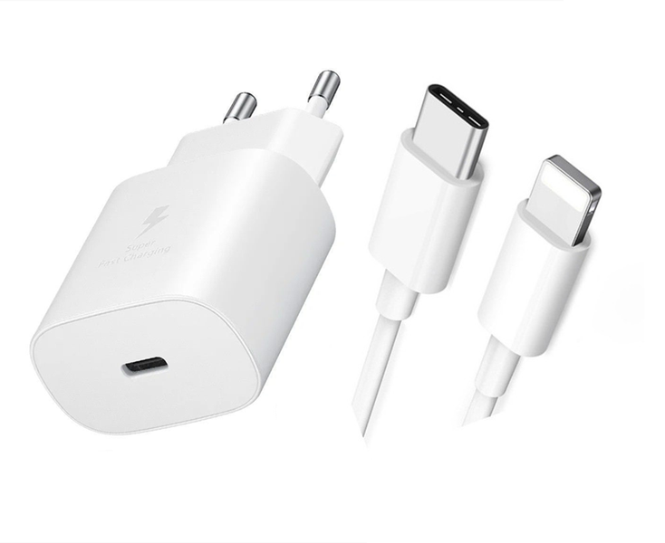 (SI-CAB-077)Type-C PD 20W Charger + Type C to Lightning Charging Cable -2m
