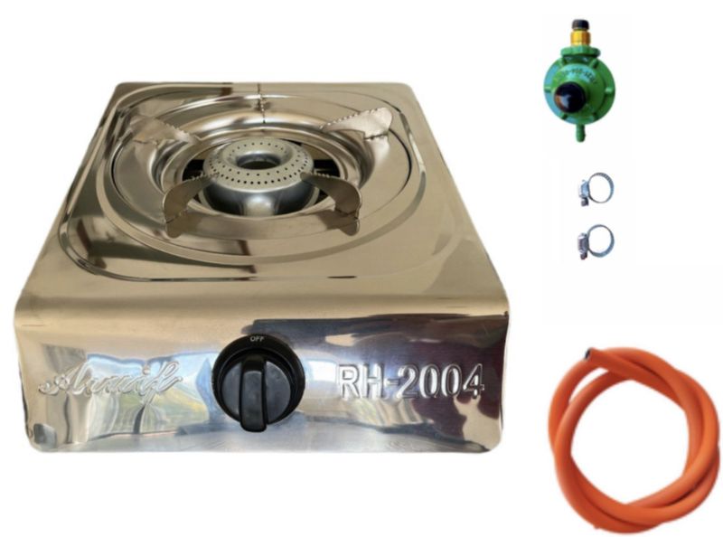 High Quality Single Burner Stainless Steel Gas Stove and Regulator Set