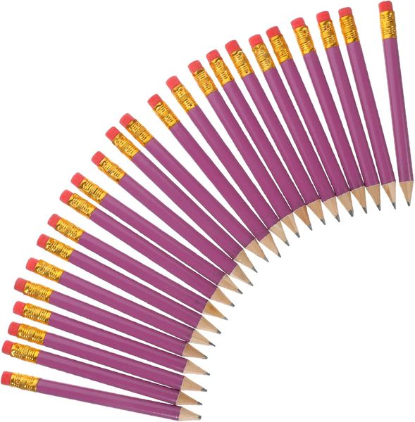72pcs Hb Wooden Drawing Pencils Small Size Multi-use Writing Pencils