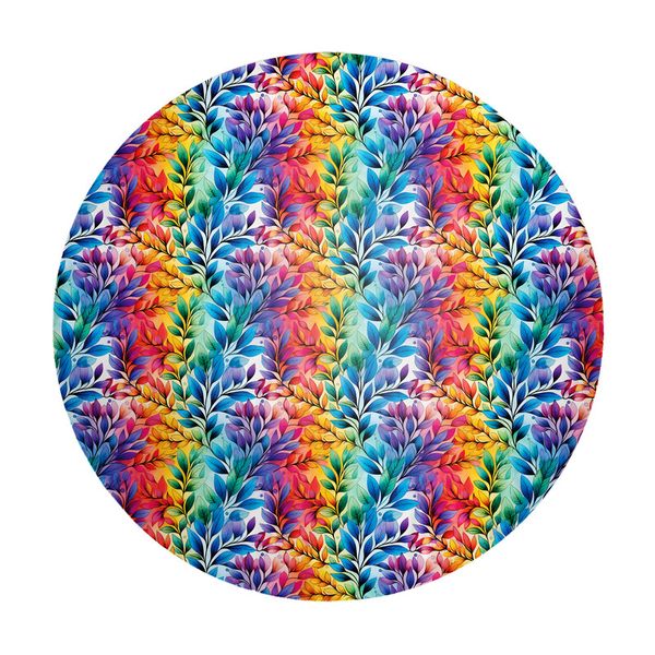 Teal Accent Round Tablecloth