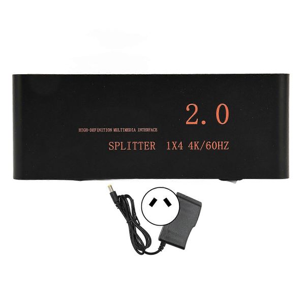 1x4 Hd Multimedia Interface Splitter 1 In 4 Out Full Hd 3d Av Distributor Box For Hd Tv Dvd Monitor Projector 100?240v Us Plug