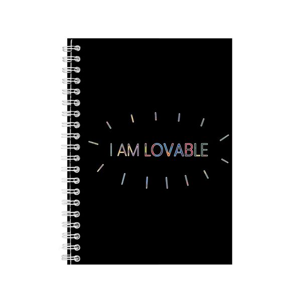 Lovable A5 Notebook Spiral and Lined Motivational Saying Graphic Notepad248