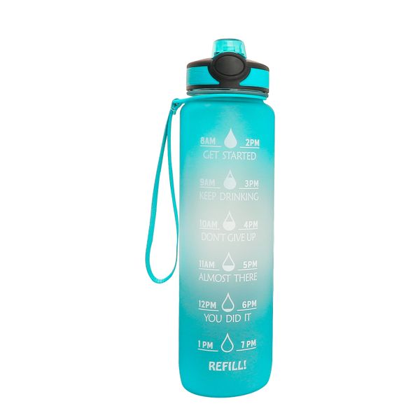Green/ White Leak Proof Water Bottle 1L