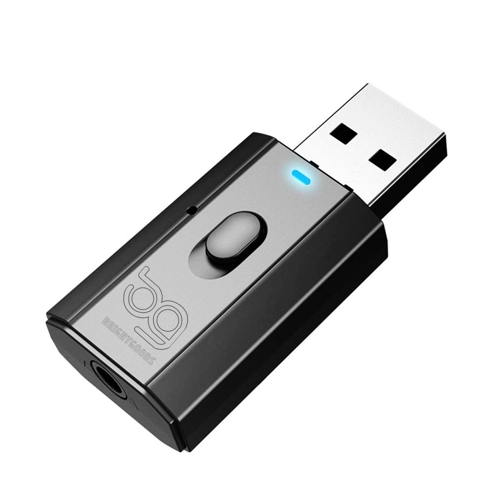2 In 1 USB Bluetooth 5.0 Transmitter Receiver Adapter Wireless For PC Car  Kit
