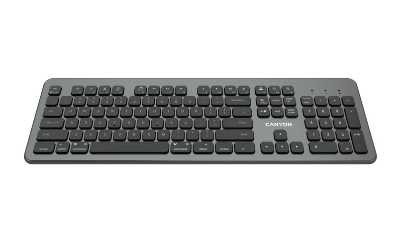 Canyon Ultra-Slim Wireless Bluetooth 5.1 Keyboard - 15 Multimedia Keys