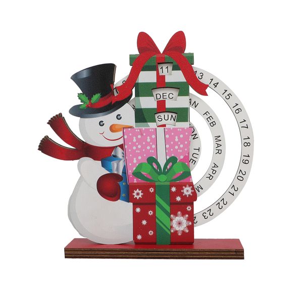 Snowman &amp; Gift Tower Christmas Advent Calendar Decoration