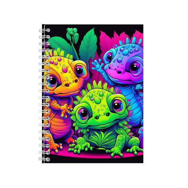 Vibrant Colourful Lizards Notebook Animal Gift Idea A4 Notepad Pad 82