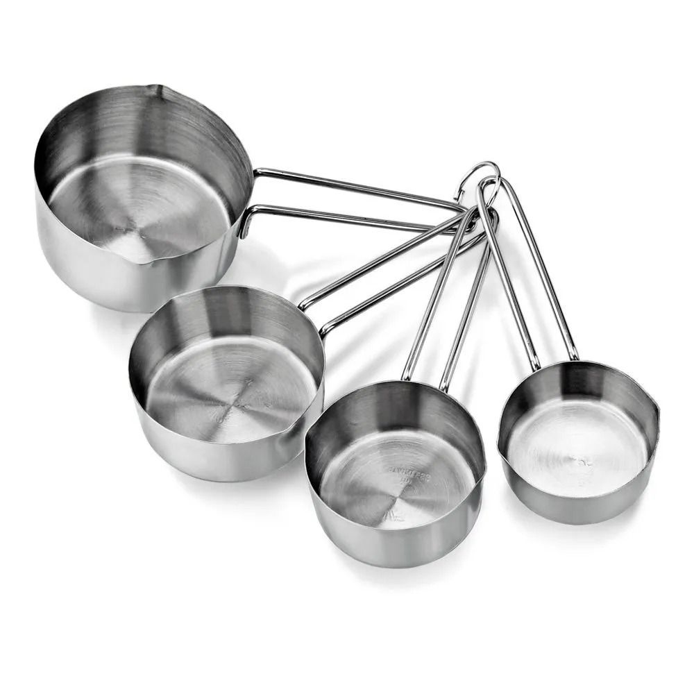 Measuring Cups 4 Piece Stainless Steel 60ml/80ml/125ml/250ml Shop