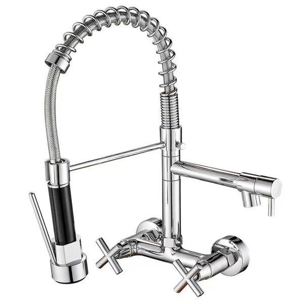 High Pressure Kitchen Sink Spring Faucet Built-in Hot &amp; Cold MixerTap IFEEL